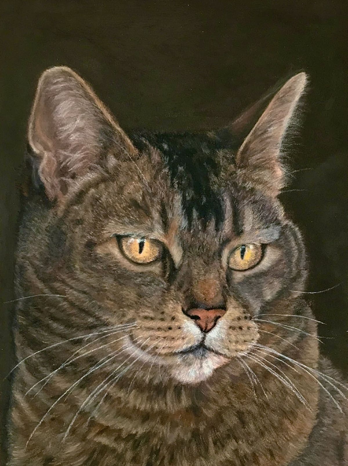 Pasteltekening van een hond